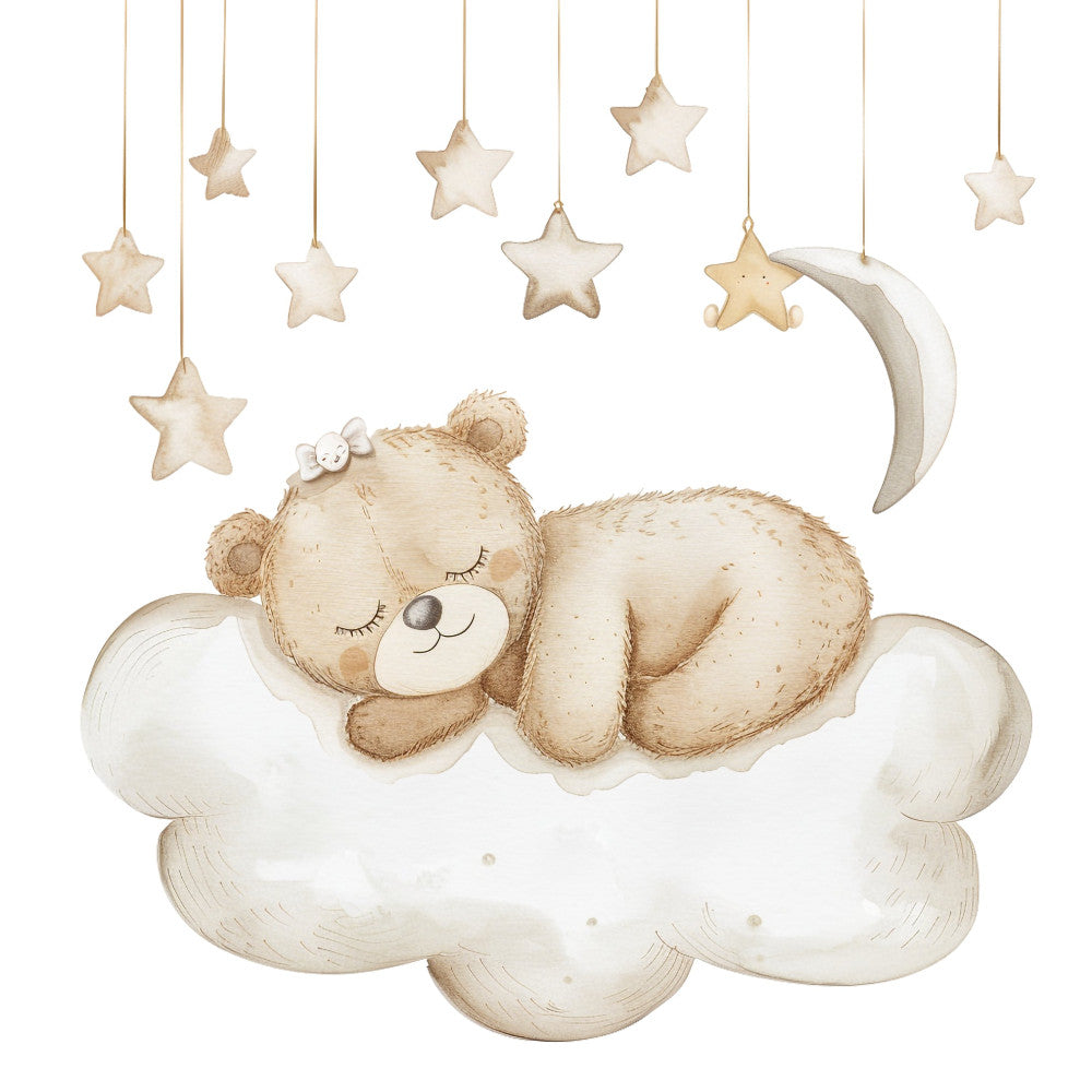 Nursery Teddy Bear Fabric Panel 16