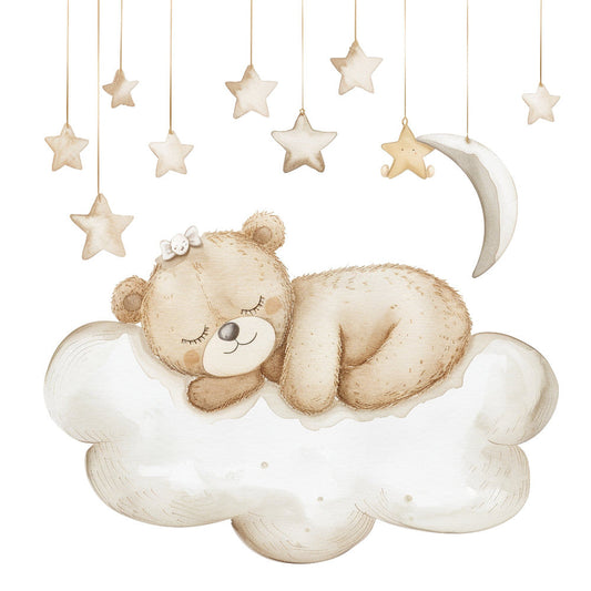 Nursery Teddy Bear Fabric Panel 16