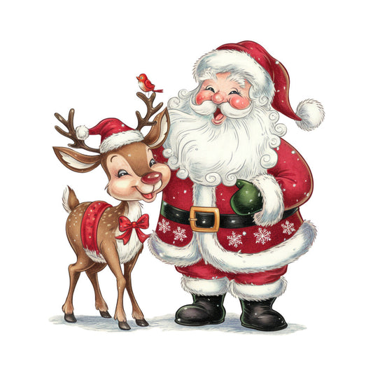 Adorable Santas Fabric Panel 12