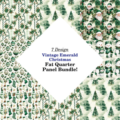Vintage Emerald Christmas Fat Quarter Bundle