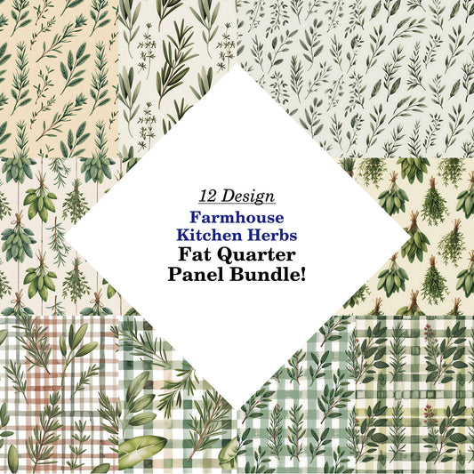 Farmhouse Kitchen Herbs Fat Quarter Bundle