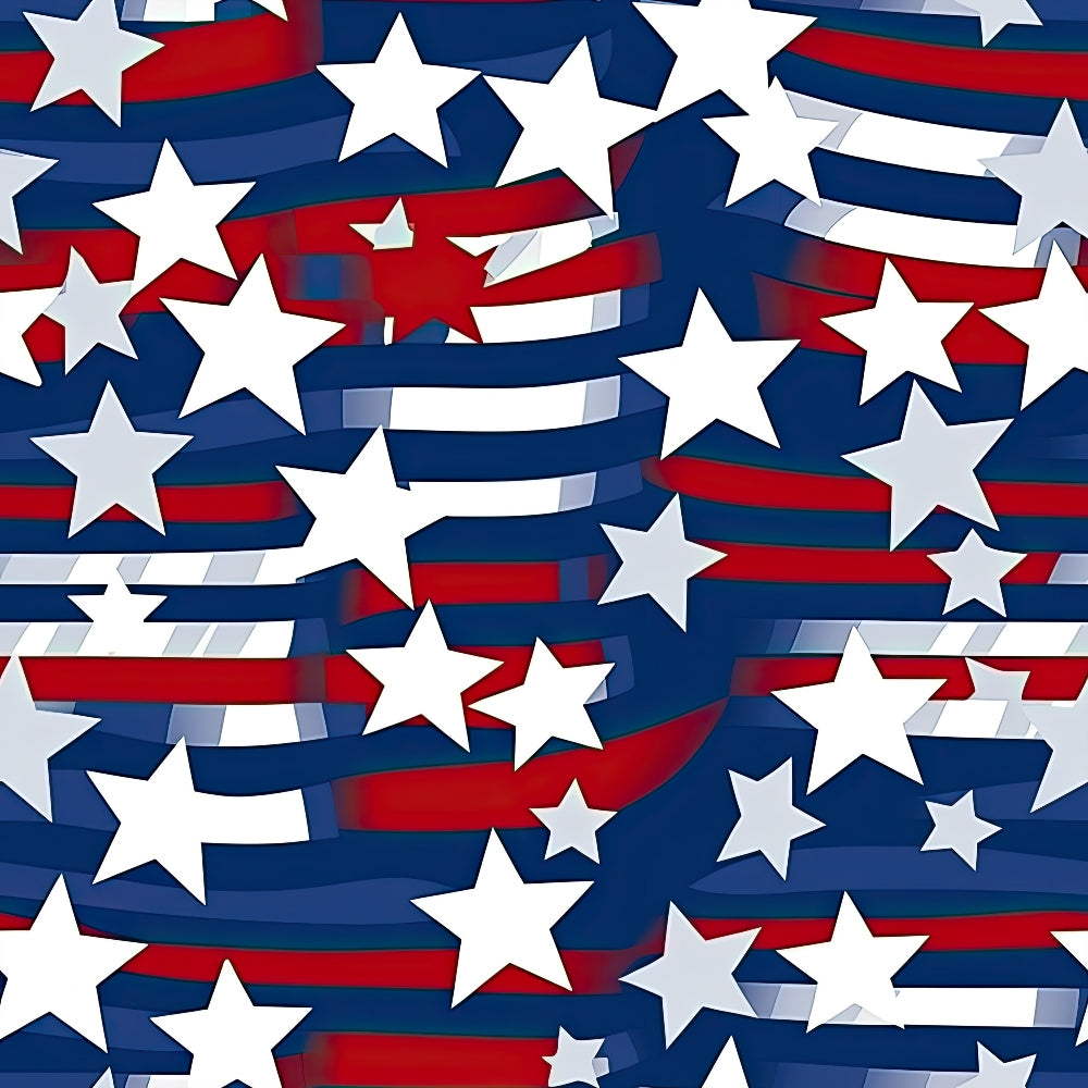 Daily Deal: Patriotic July Pattern 9 Quilting Cotton Fabric - 45" x 2 Yards"