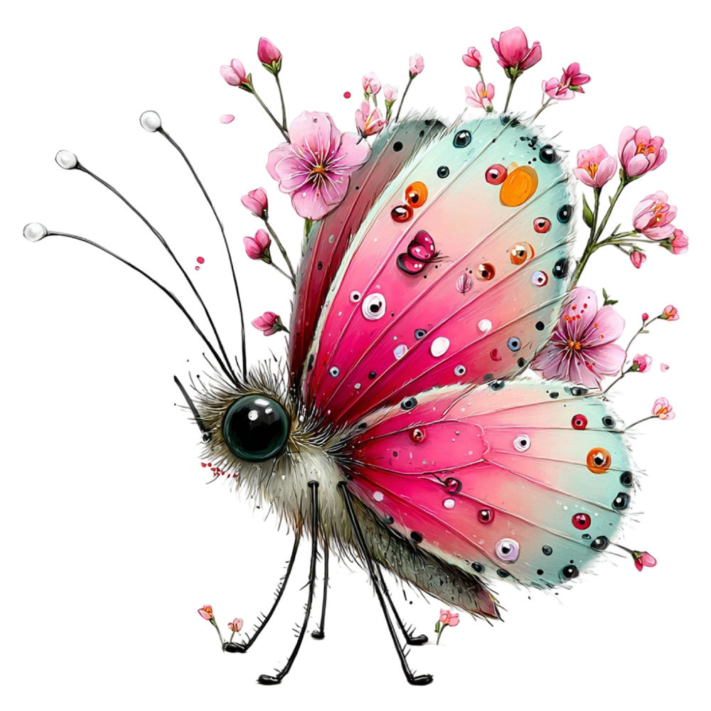 Whimsical Summer Butterfly Fabric Panel 7