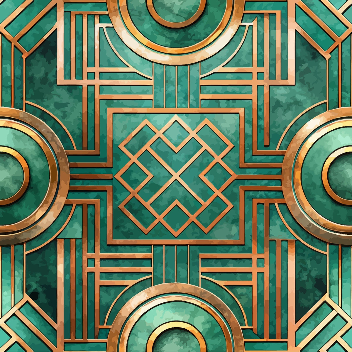 Daily Deal: Art Deco Pattern 59 Quilting Cotton Fabric - 45" x 1 Yard"