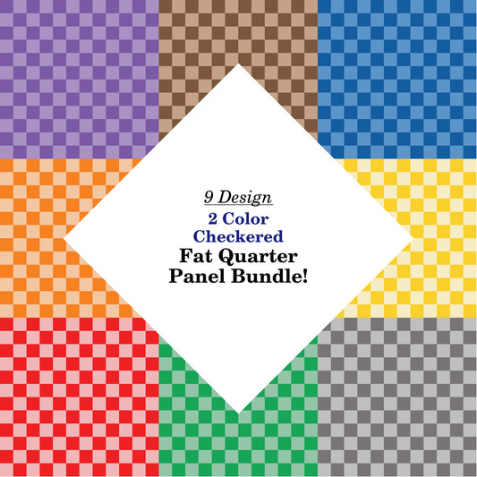2 Color Checkered Fat Quarter Bundle