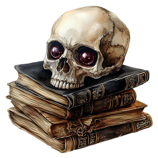 Red Eyed Skull Fabric Panel 12