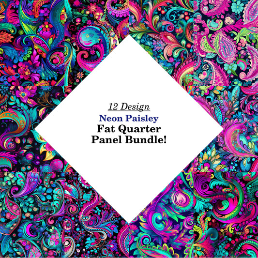 Neon Paisley Fat Quarter Bundle