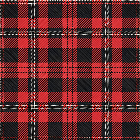 Classic Red and Black Buffalo Plaid Pattern 1 Quilting Cotton Fabric