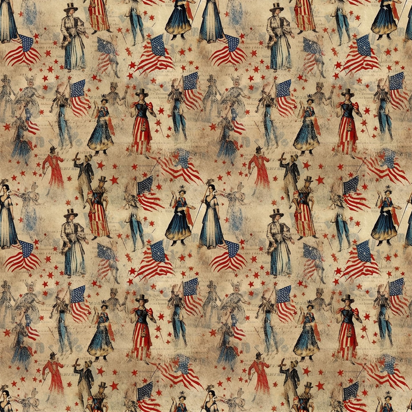 Americana Chronicles Pattern 7 Quilting Cotton Fabric