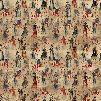 Americana Chronicles Pattern 7 Quilting Cotton Fabric
