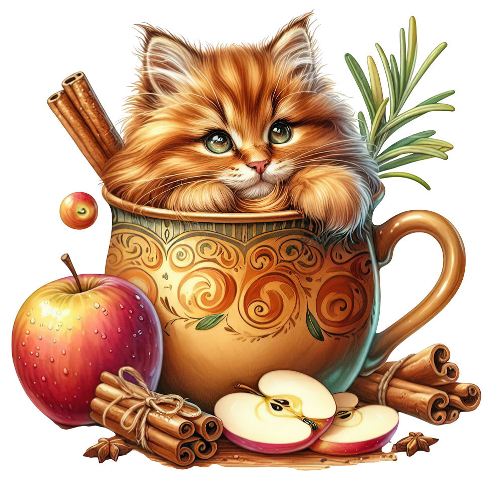Autumn Cats Fabric Panel 103
