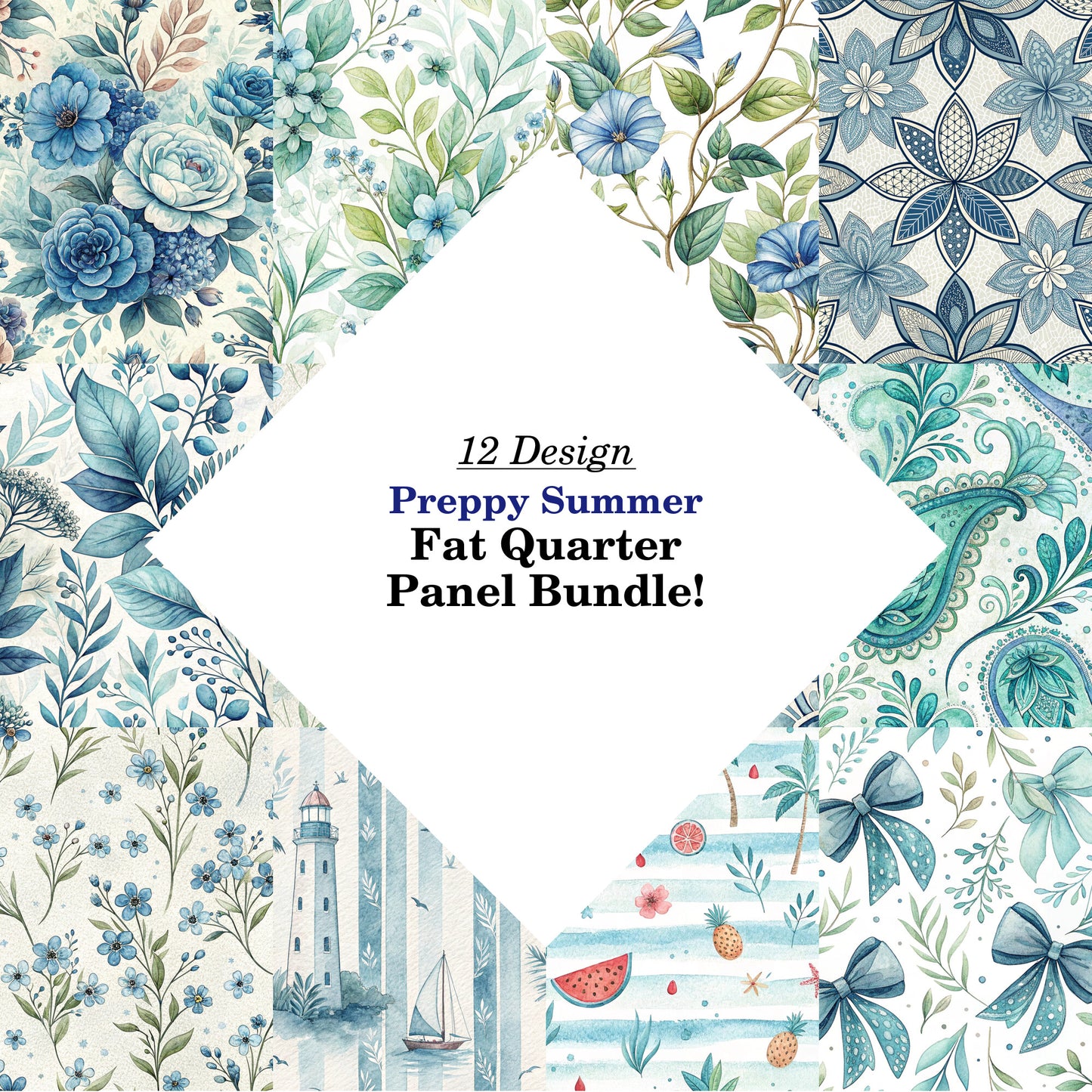 Preppy Summer Fat Quarter Bundle