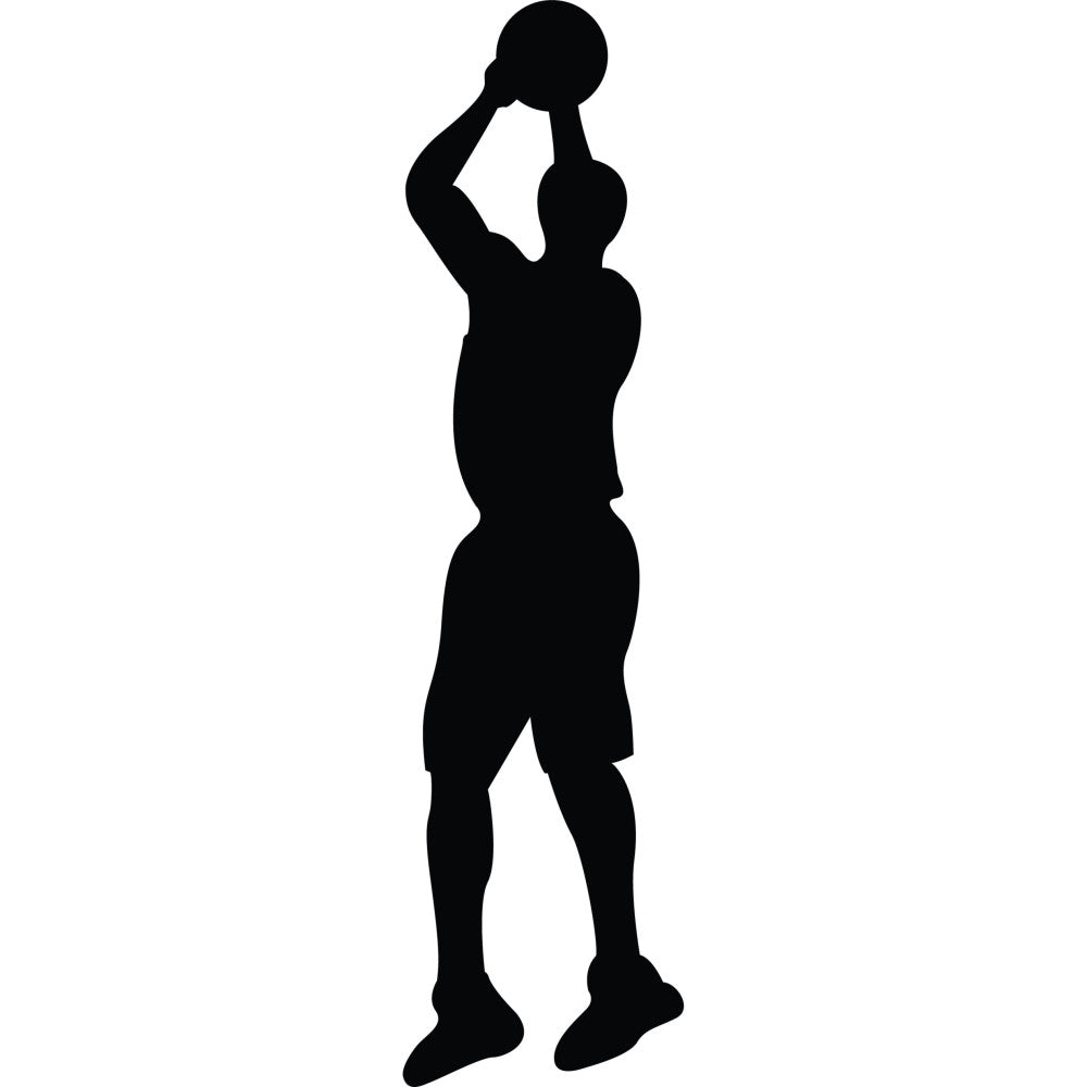 Basketball Player Silhouette Fabric Panel 21