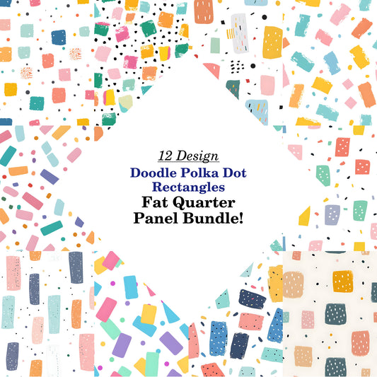 Doodle Polka Dot Rectangles Fat Quarter Bundle