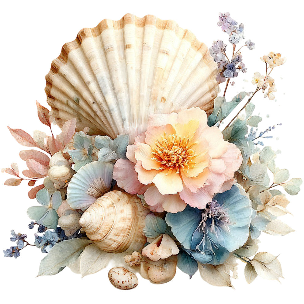 Colorful Seashell Fabric Panel 41