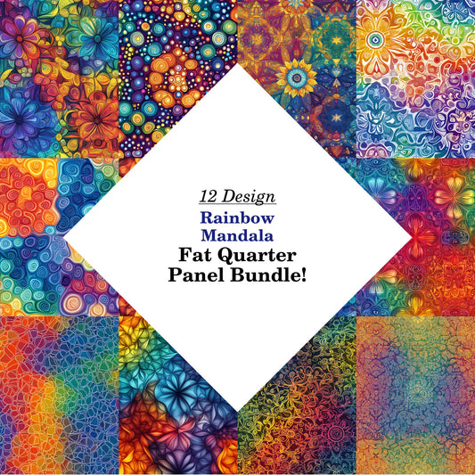 Rainbow Mandala Fat Quarter Bundle