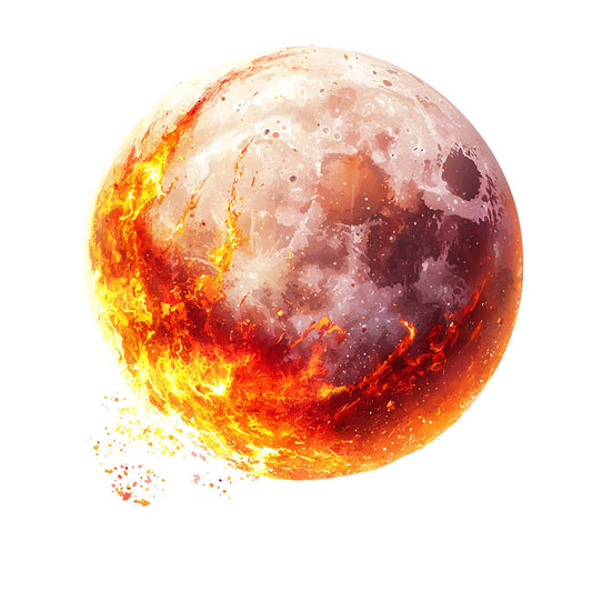 Fire Moon Crystals Fabric Panel 23