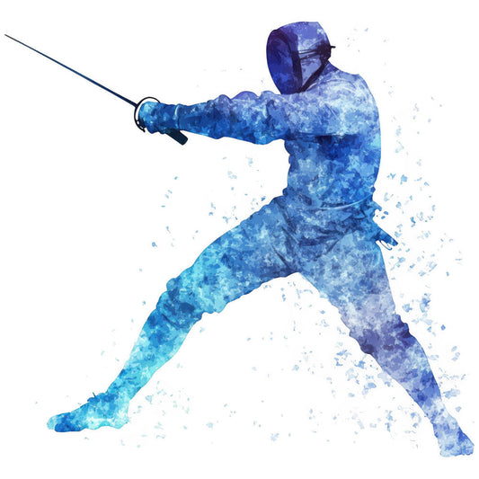 Watercolor Fencing Fabric Panel 2