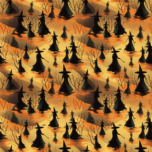 Scary Halloween Pattern 1 Quilting Cotton Fabric