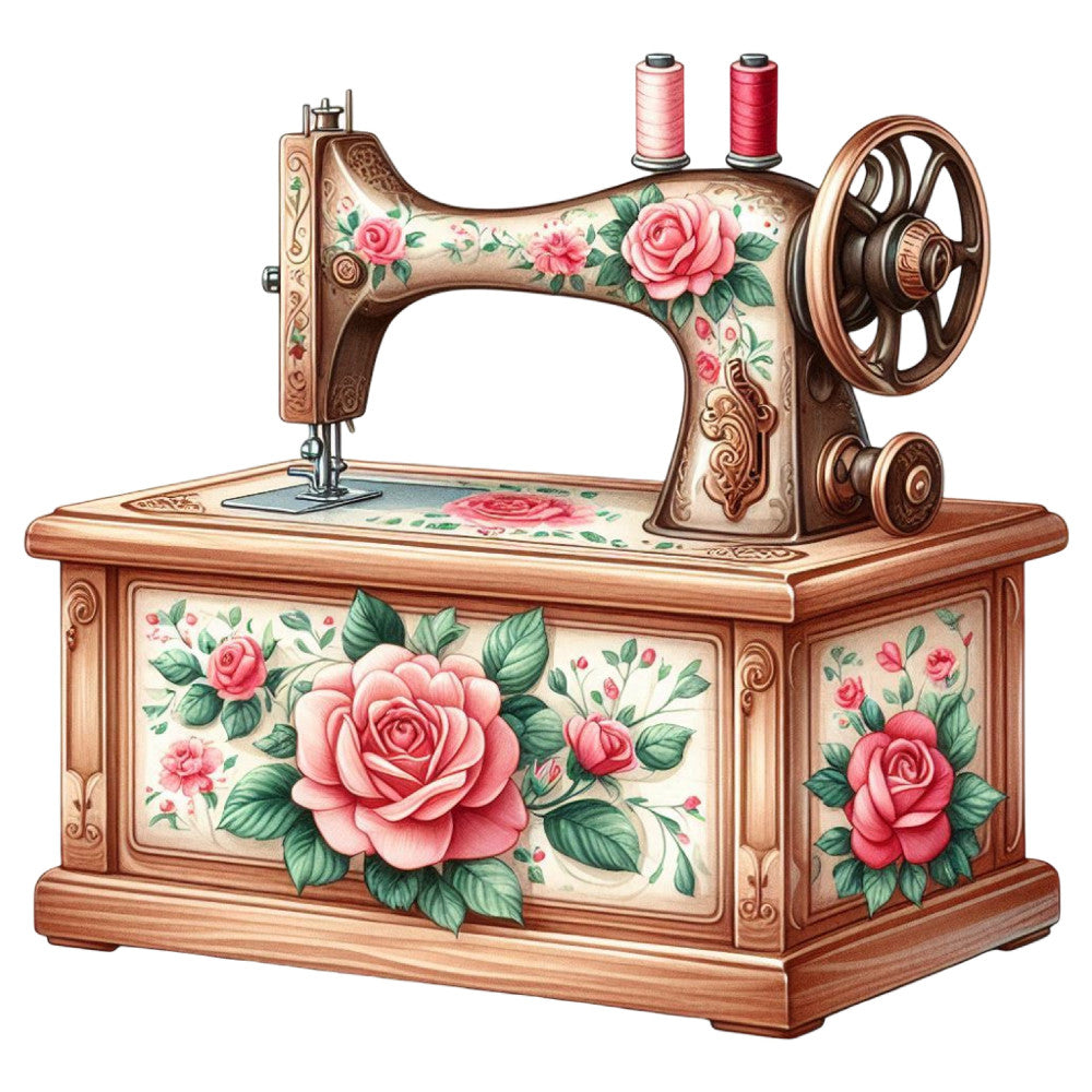 Vintage Sewing Machine Fabric Panel 17
