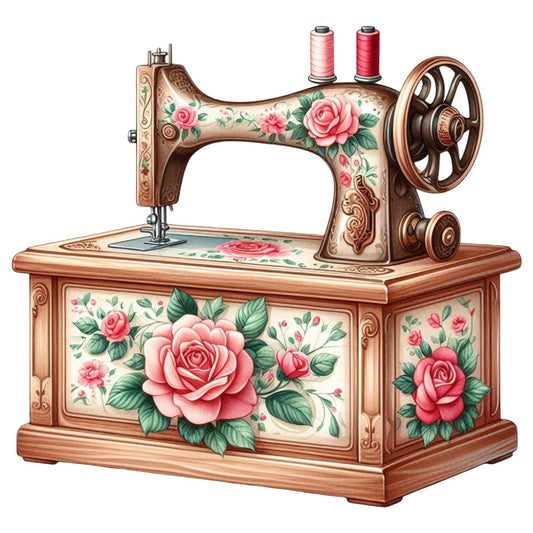 Vintage Sewing Machine Fabric Panel 17