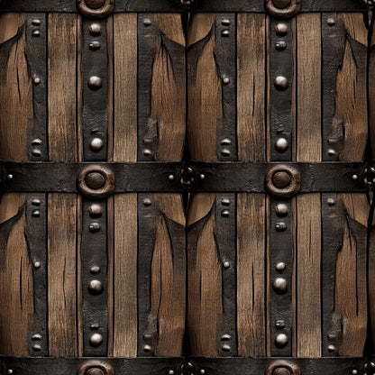 western theme, rustic wood, leather straps, metal studs, brown tones, tan colors, dark brown, weathered texture, vintage style, cowboy aesthetic, quilting cotton, fabric panel, distressed finish, rustic hardware, western wear, frontier style, aged appearance, country motif