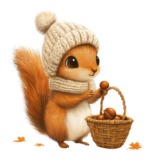 Adorable Squirrels Fabric Panel 3