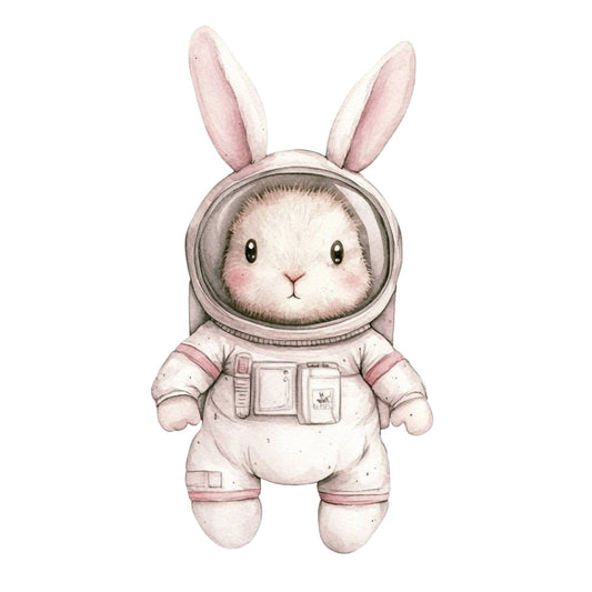 Watercolor Space Adventure Fabric Panel 24