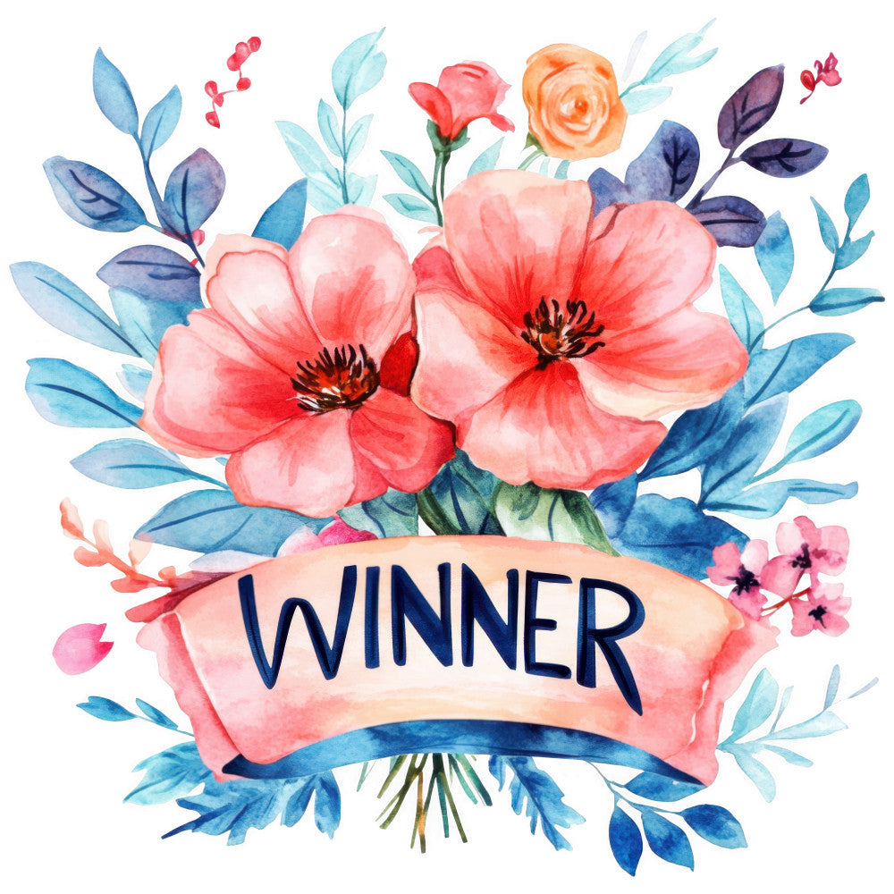 Watercolor Bingo Fabric Panel 9