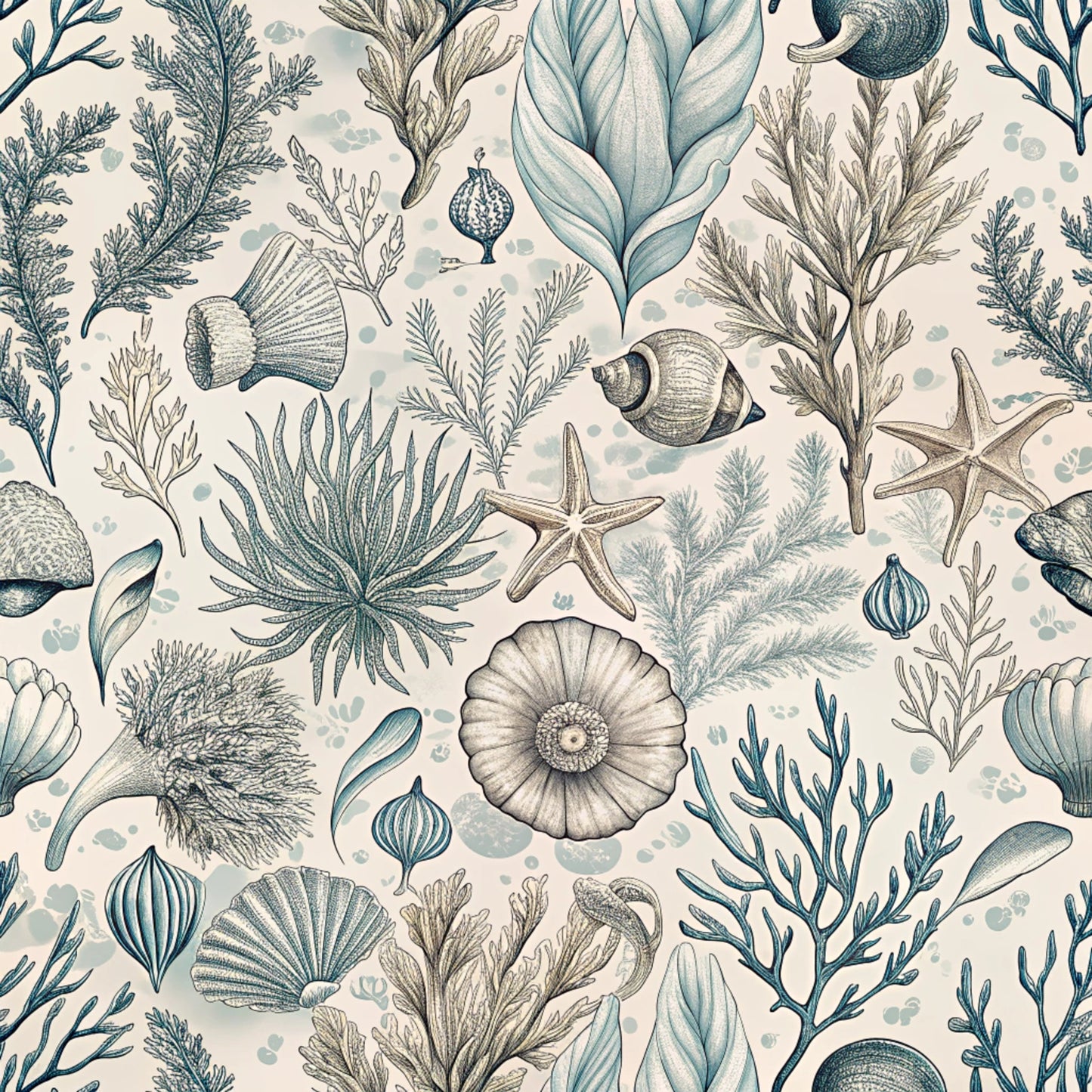 Magical Sea Pattern 7 Quilting Cotton Fabric