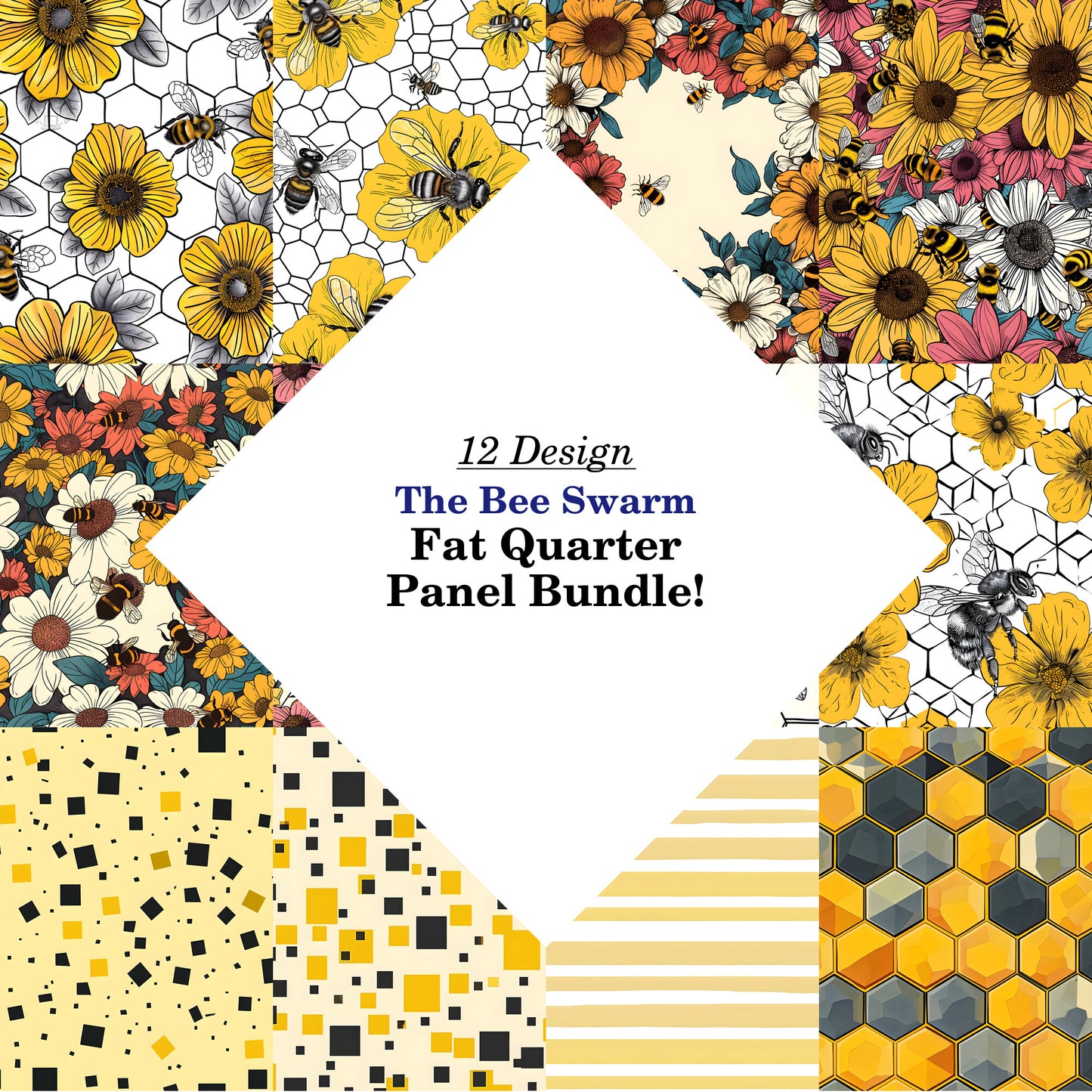 The Bee Swarm Fat Quarter Bundle