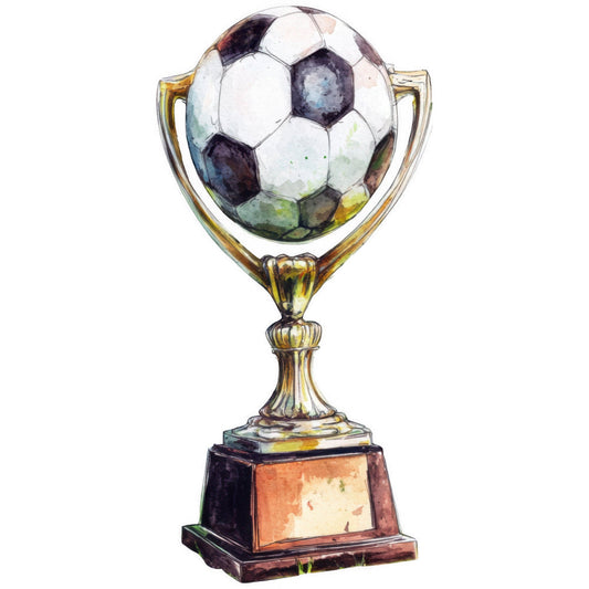 Watercolor Soccer Fabric Panel 5