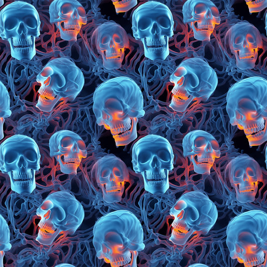 Scary Halloween Pattern 3 Quilting Cotton Fabric