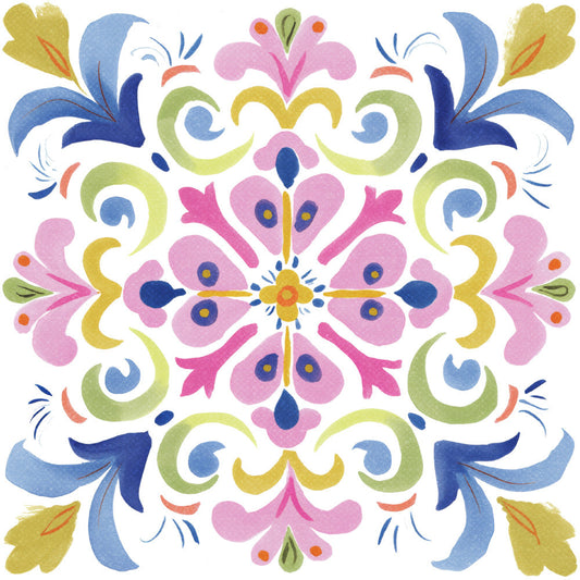 Floral Kaleidoscope Fabric Panel 28