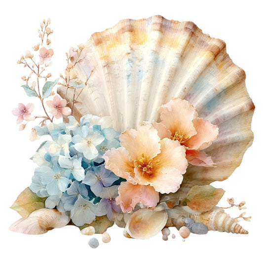 Colorful Seashell Fabric Panel 20