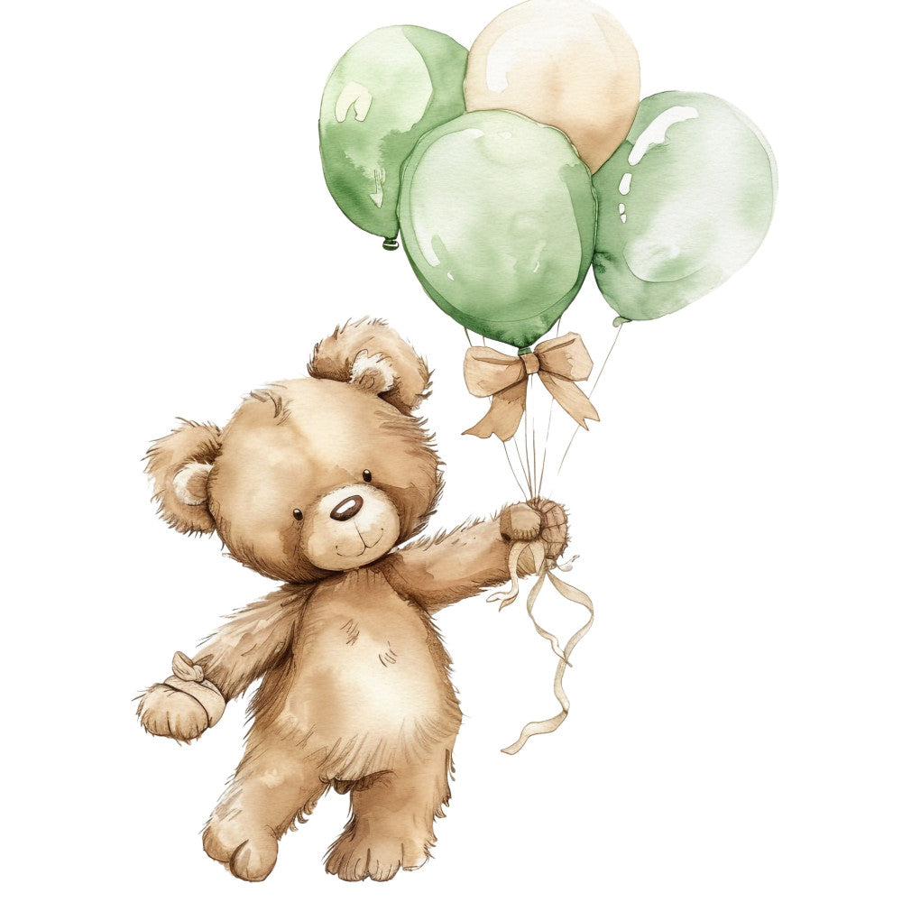 Nursery Teddy Bear Fabric Panel 17