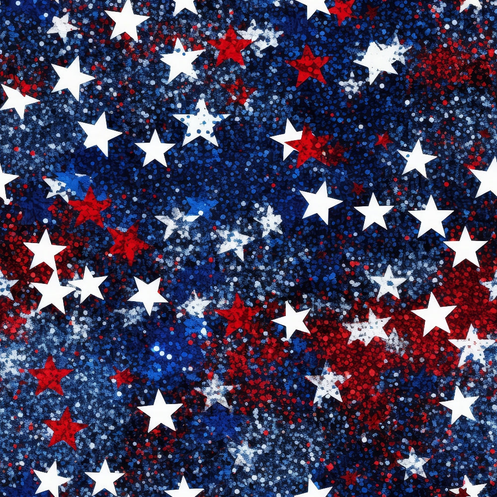 Daily Deal: 4th-of-July Glitter Pattern 9 Quilting Cotton Fabric - 45" x 4 Yards"