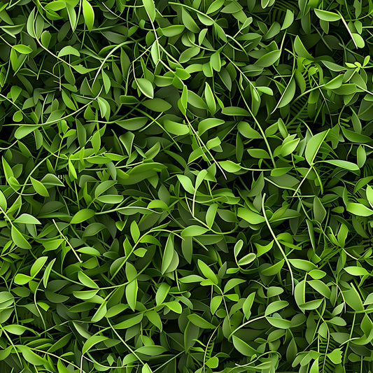 forest green, lime green, emerald green, sage green, tiny leaves, small foliage, botanical pattern, nature design, leaf motif, dense foliage, quilting cotton, fabric panel, realistic leaves, layered design, natural elements, organic pattern, woodland theme, botanical print, green tones, leaf texture