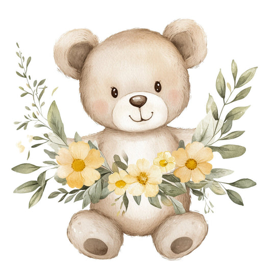 Nursery Teddy Bear Fabric Panel 26