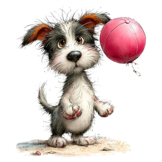Whimsical Summer Dogs Fabric Panel 7