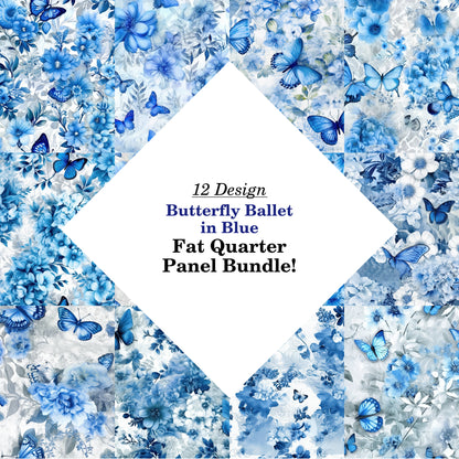 Butterfly Ballet in Blue Fat Quarter Bundle