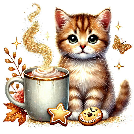 Autumn Cats Fabric Panel 9