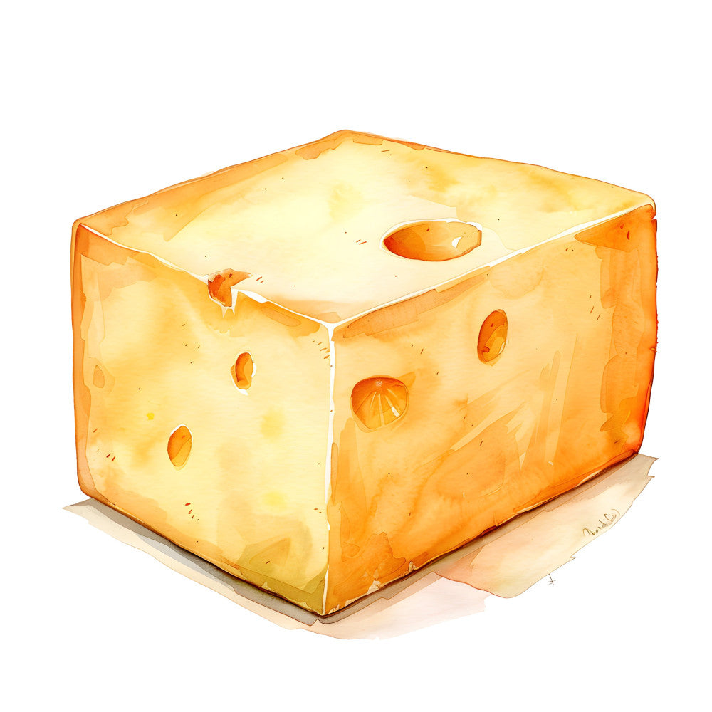 Watercolor Cheese Fabric Panel 65