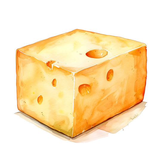 Watercolor Cheese Fabric Panel 65