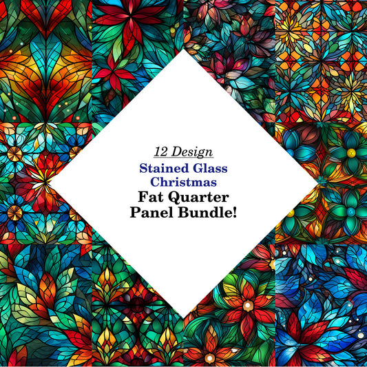 Stained Glass Christmas Fat Quarter Bundle