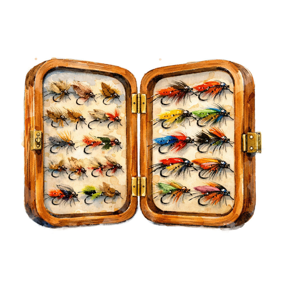 Vintage Fishing Fabric Panel 50