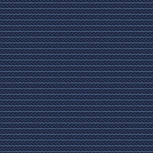 Navy Nautical Sea Pattern 4 Quilting Cotton Fabric