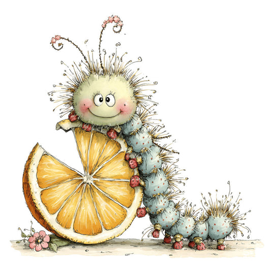Whimsical Caterpillar Fabric Panel 13