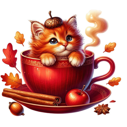 Autumn Cats Fabric Panel 83