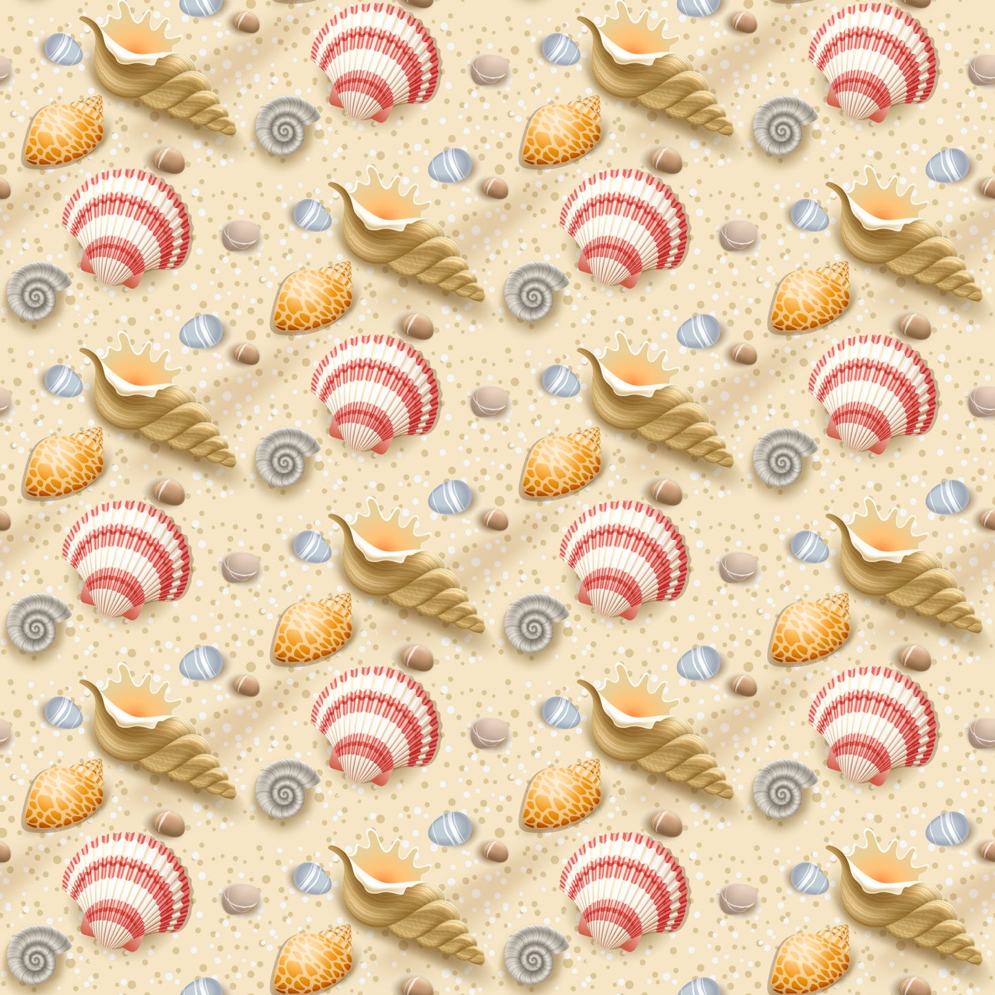 Summer Beach Pattern 8 Quilting Cotton Fabric